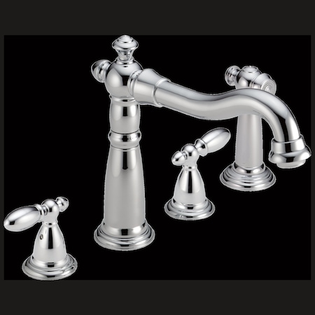 Delta Victorian Two Handle Widespread Kitchen Faucet with Spray 2256-DST
